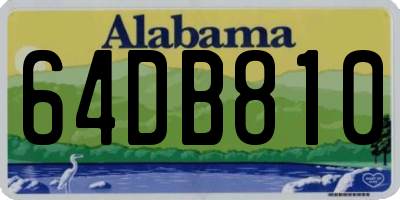 AL license plate 64DB810