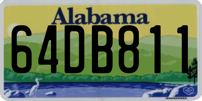 AL license plate 64DB811