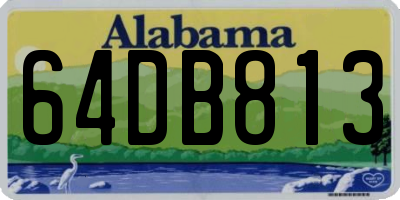AL license plate 64DB813