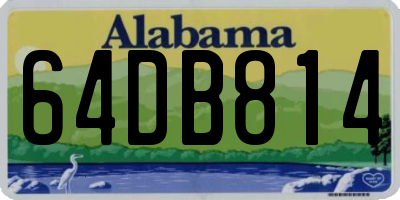 AL license plate 64DB814