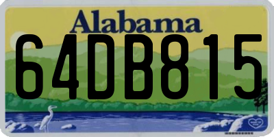 AL license plate 64DB815