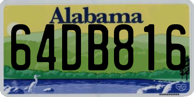AL license plate 64DB816