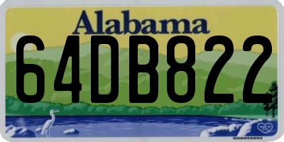 AL license plate 64DB822