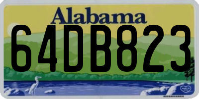 AL license plate 64DB823