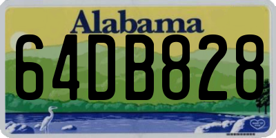 AL license plate 64DB828