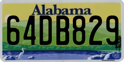 AL license plate 64DB829