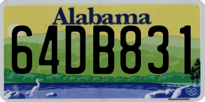 AL license plate 64DB831