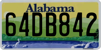 AL license plate 64DB842
