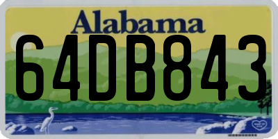 AL license plate 64DB843