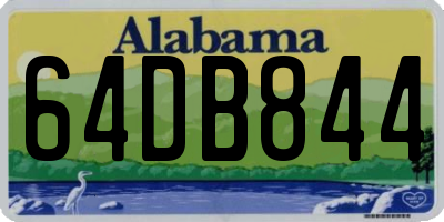 AL license plate 64DB844