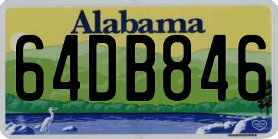 AL license plate 64DB846