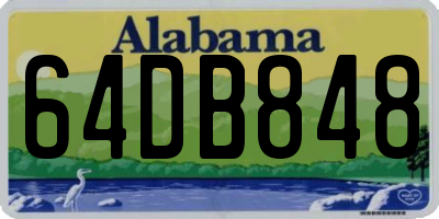 AL license plate 64DB848