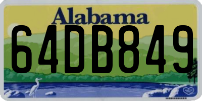 AL license plate 64DB849