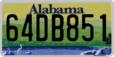 AL license plate 64DB851