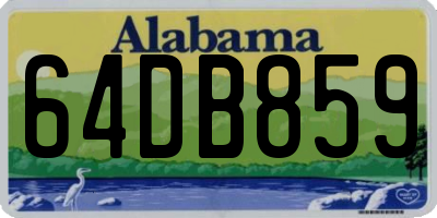 AL license plate 64DB859