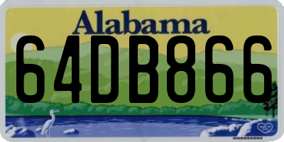 AL license plate 64DB866