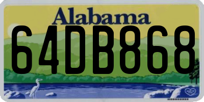 AL license plate 64DB868