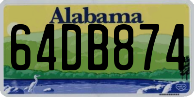 AL license plate 64DB874