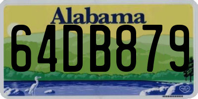AL license plate 64DB879