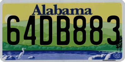AL license plate 64DB883