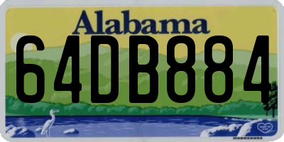 AL license plate 64DB884