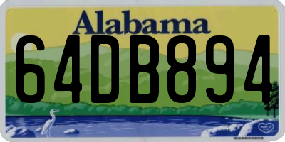 AL license plate 64DB894