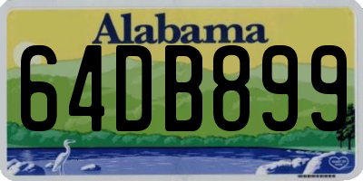 AL license plate 64DB899