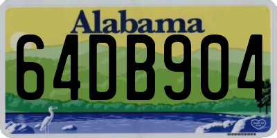 AL license plate 64DB904