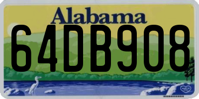 AL license plate 64DB908
