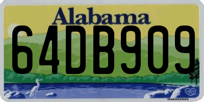 AL license plate 64DB909