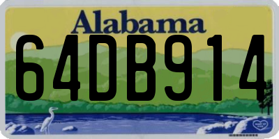 AL license plate 64DB914