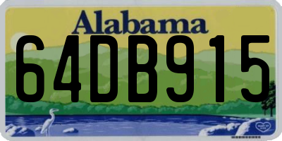 AL license plate 64DB915