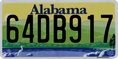 AL license plate 64DB917