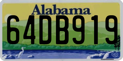 AL license plate 64DB919