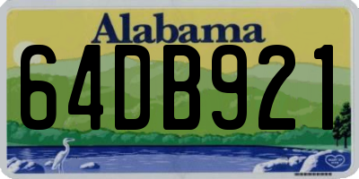 AL license plate 64DB921