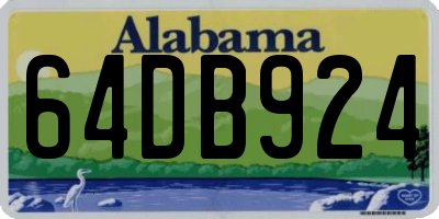 AL license plate 64DB924