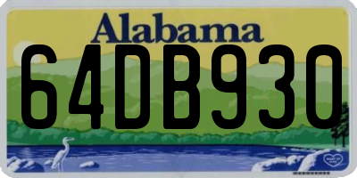 AL license plate 64DB930