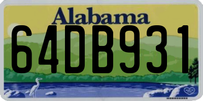 AL license plate 64DB931