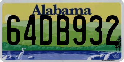AL license plate 64DB932