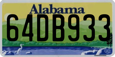 AL license plate 64DB933