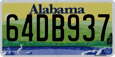 AL license plate 64DB937