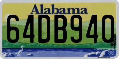 AL license plate 64DB940