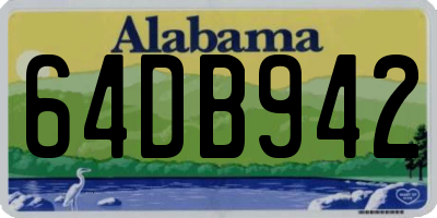 AL license plate 64DB942