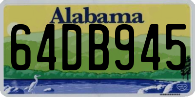 AL license plate 64DB945