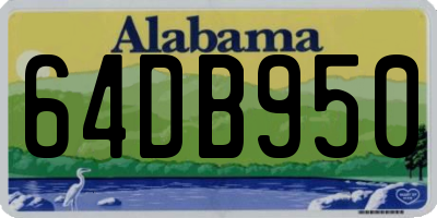 AL license plate 64DB950