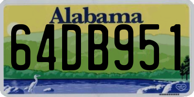 AL license plate 64DB951
