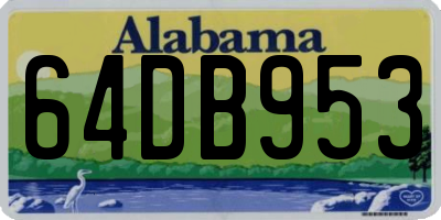 AL license plate 64DB953