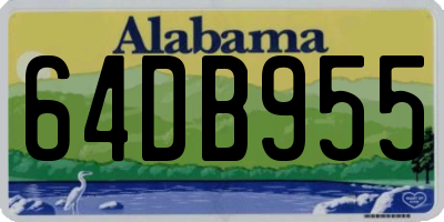 AL license plate 64DB955