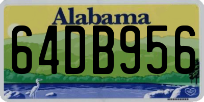 AL license plate 64DB956