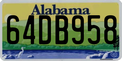 AL license plate 64DB958